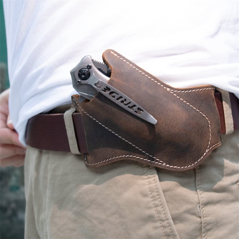 Edc Everyday Carry Knives - 1개 가죽 칼집 접이식 칼 케이스