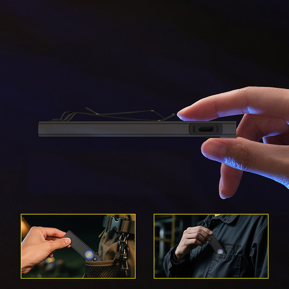 Edc Carry Flashlight - 650루멘 USB-C 충전식 EDC 손전등, 스트로브
