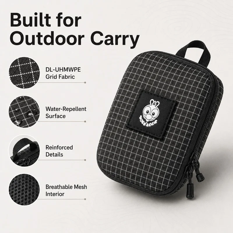 Edc Carry Pocket Pouch - EDC 그리드 패브릭 오거나이저 파우치 방수