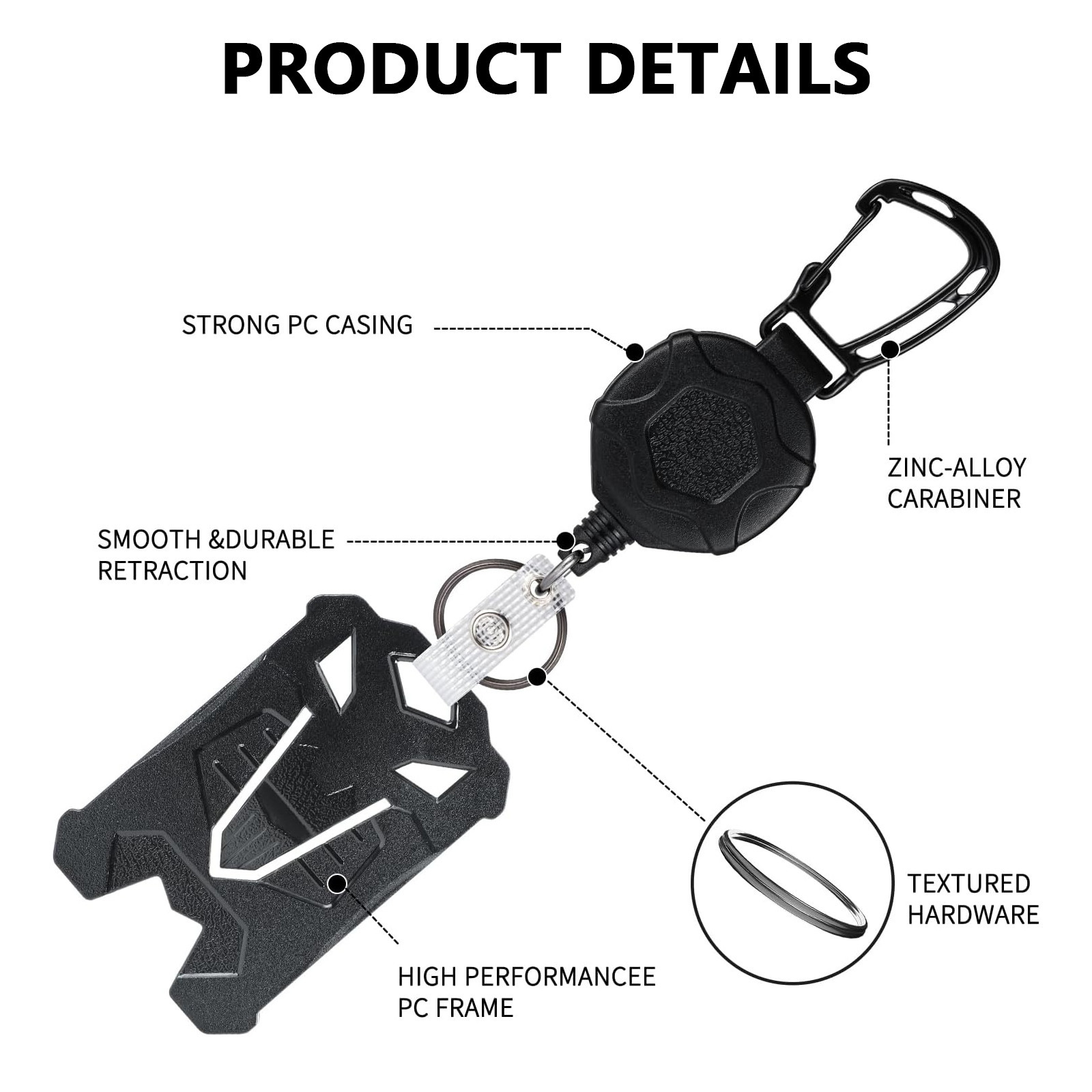 1세트: 배지 홀더, 카라비너, 키체인, 전술용 신분증 - Carabiner Keychain 리뷰 및 가격