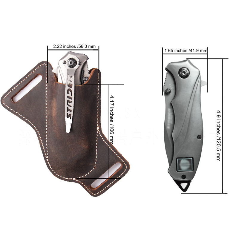 1개 가죽 칼집 접이식 칼 케이스 생존용 허리 벨트 클 - Edc Everyday Carry Knives 리뷰 및 가격