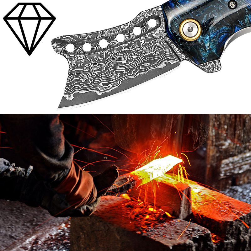 수제 다마스커스강 포켓 나이프, 남성용 EDC 접이식  - Edc Concealed Carry Knife 리뷰 및 가격