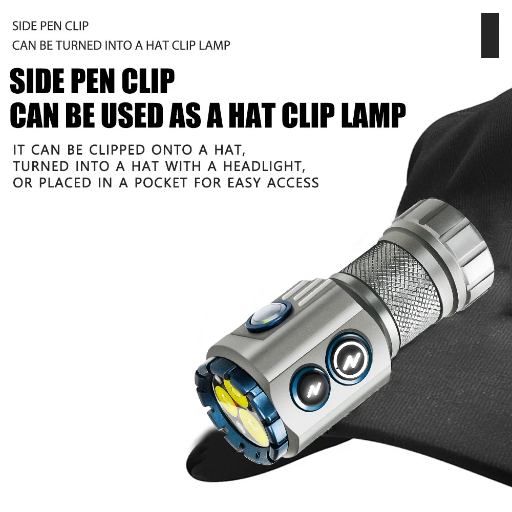 강력한 2000LM EDC 손전등 Type-c 충전식  - Edc Carry Flashlight 리뷰 및 가격