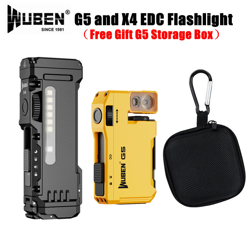 WUBEN G5 & X4 EDC 손전등 충전식 휴대용  - Edc Carry Flashlight 리뷰 및 가격