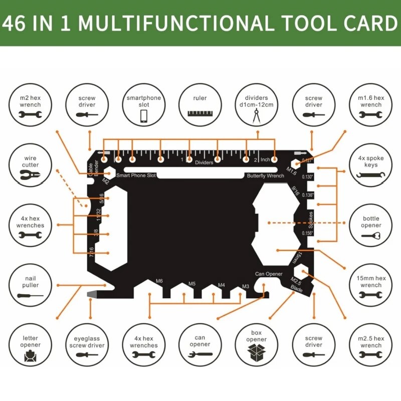 남성용 휴대용 멀티 도구, 야외 캠핑 생존 액세서리,  - Multitool Credit Card 리뷰 및 가격
