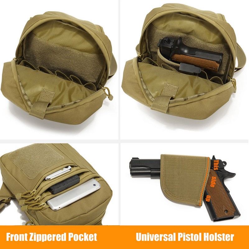 새로운 전술 가슴 가방 권총 홀스터, 은폐 총 운반 파 - Edc Carry Backpack 리뷰 및 가격