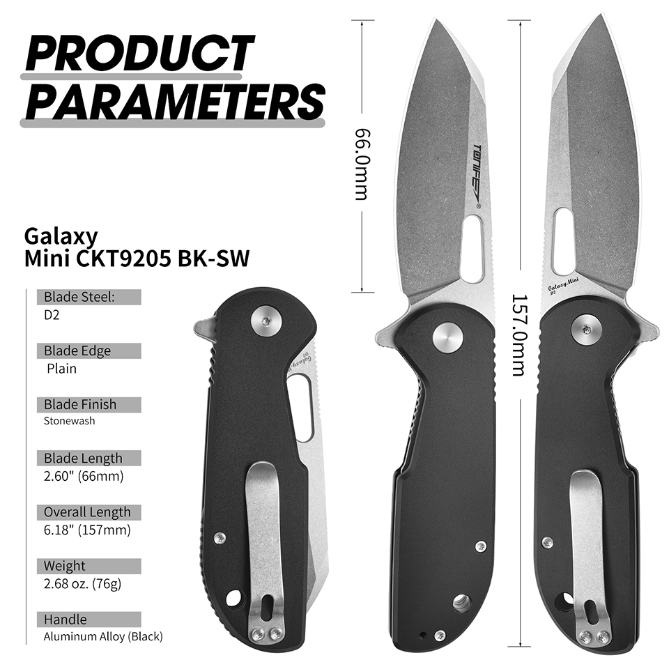 TONIFE 갤럭시 미니 CKT9205 접이식 칼, D - Edc Concealed Carry Knife 리뷰 및 가격