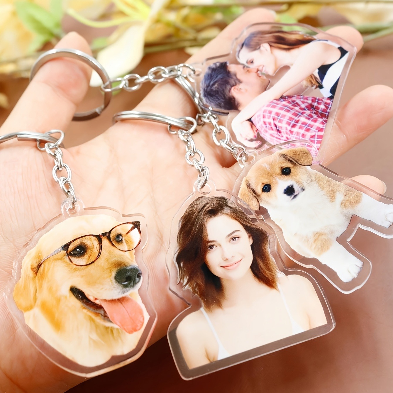 맞춤형 사진 아크릴 키체인 - 사진 업로드 가능, 튼튼 - Carabiner Keychain 리뷰 및 가격